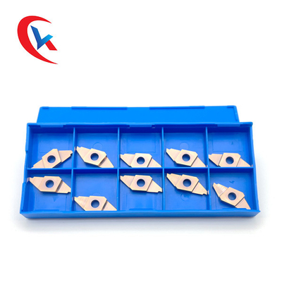 Mảnh dao tiện rãnh cacbua TKF16R200-S có độ cứng HRA 91.8 Màu xám nhạt