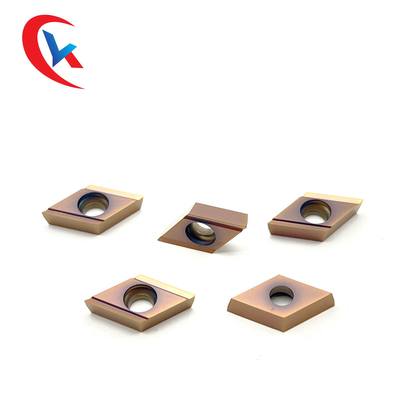 Lưỡi cắt hoàn thiện của máy tiện CNC DCGT11T301R-Y Lớp phủ đồng HRA 91.8 Miếng chèn cacbua vonfram