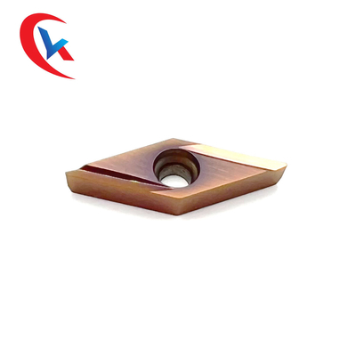 Lưỡi hoàn thiện CNC VBGT 110302R-Y Lớp phủ chống mài mòn bằng đồng HRA 91.8 Chèn cacbua vonfram