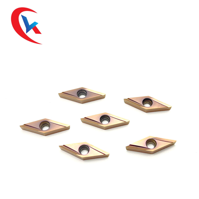 Lưỡi hoàn thiện CNC VBGT 110302R-Y Lớp phủ chống mài mòn bằng đồng HRA 91.8 Chèn cacbua vonfram