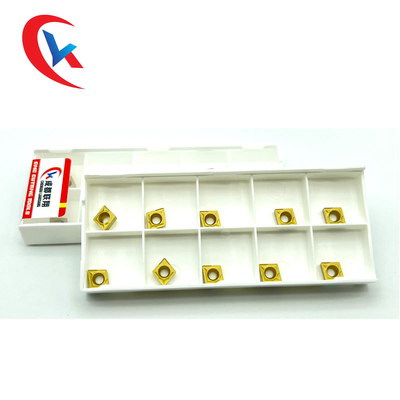 CCMT060204 Gia công thép cacbua vonfram chèn lớp phủ hóa học màu vàng