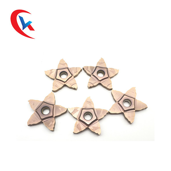 Chiều rộng rãnh hình ngũ giác 5 mặt Chiều rộng 1.0-3.0 Mm Giải pháp xử lý cạnh cắt Chèn rãnh cacbua